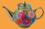 Чайник заварочный расписной Георгины (керамика, 700 мл)