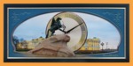 Часы с панорамным видом Медный всадник (30*70 см)