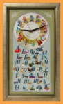 Часы Азбука (картина под стеклом, 30*70 см)