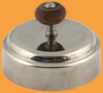 Крышка, колпачок для самоварной трубы 87 мм (никелированная латунь, покрытие не боится воды)