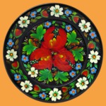 Тарелка петриковская роспись Столовая (13 см)