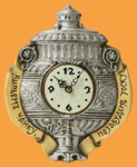 Часы Самовар (серебро, керамика)