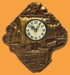 Часы Парусник (бронза, керамика)