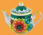 Чайник заварочный расписной Весенний сад (керамика, 700 мл)