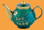 Чайник заварочный расписной Зелень (керамика, 700 мл)