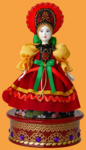 Музыкальный сувенир Сударыня (в бордовом платье)