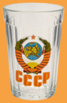 Стакан Гранёный Герб СССР (цветной)
