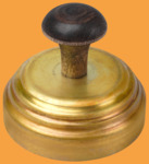 Крышка, колпачок для самоварной трубы 66 мм (латунь матовая)