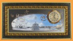 Часы с панорамным видом Храм Христа Спасителя на тёмном 1 циферблат (30*50 см)